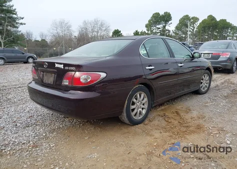 2004 Lexus Es 330 из США, поврежденный, VIN JTHBA30G645041230